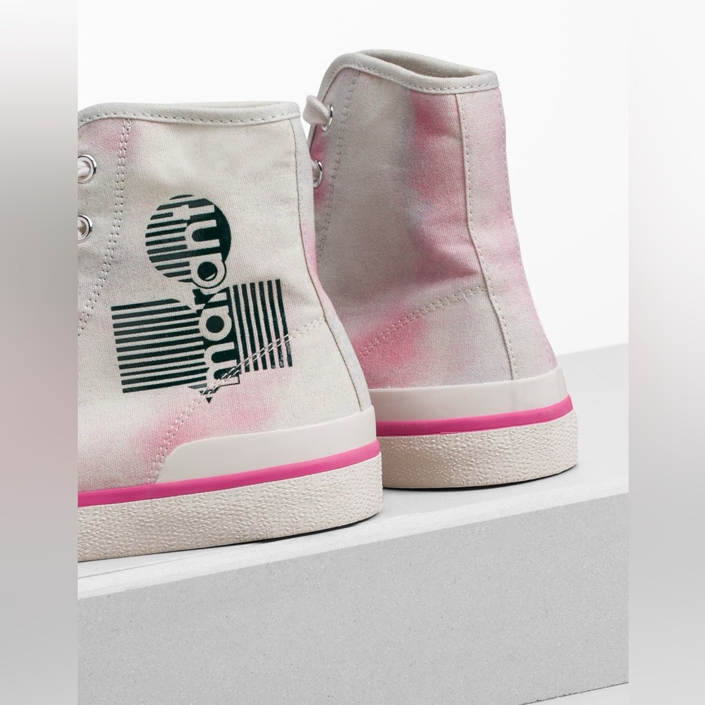 Isabel Marant Benkeen Celadon tie dye High-Top Sneakers sz 41 - Picture 11 of 12